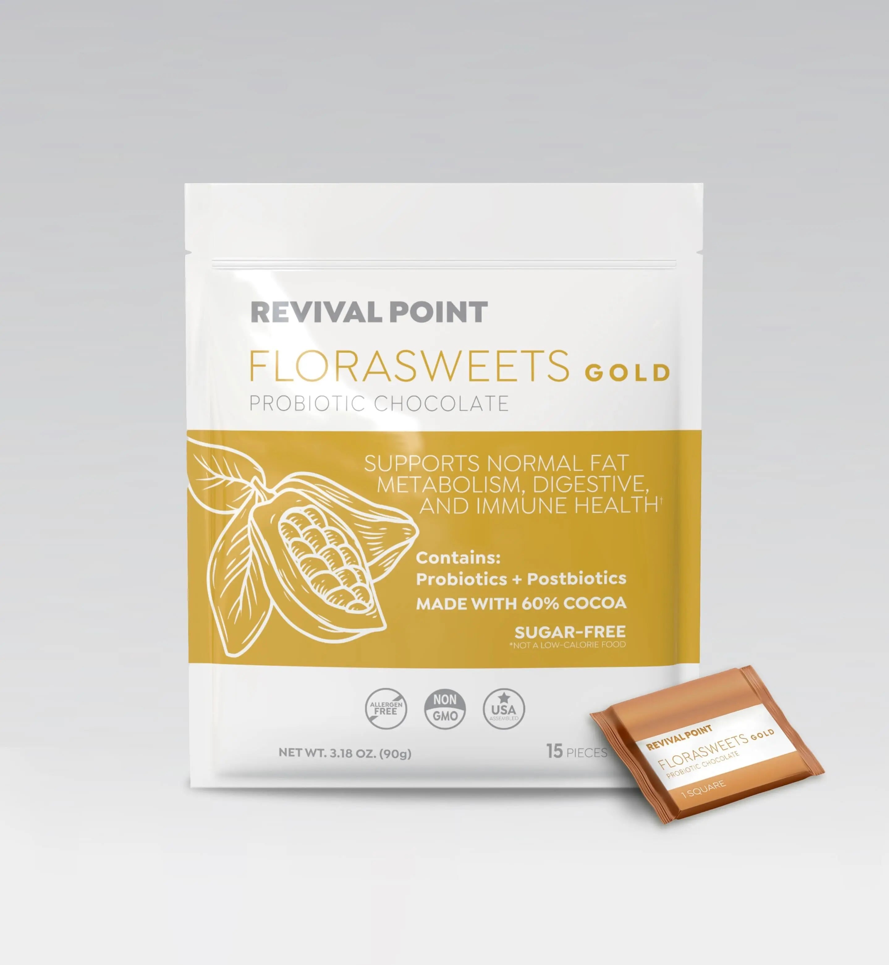 Florasweets Gold Probiotic Chocolate Snack