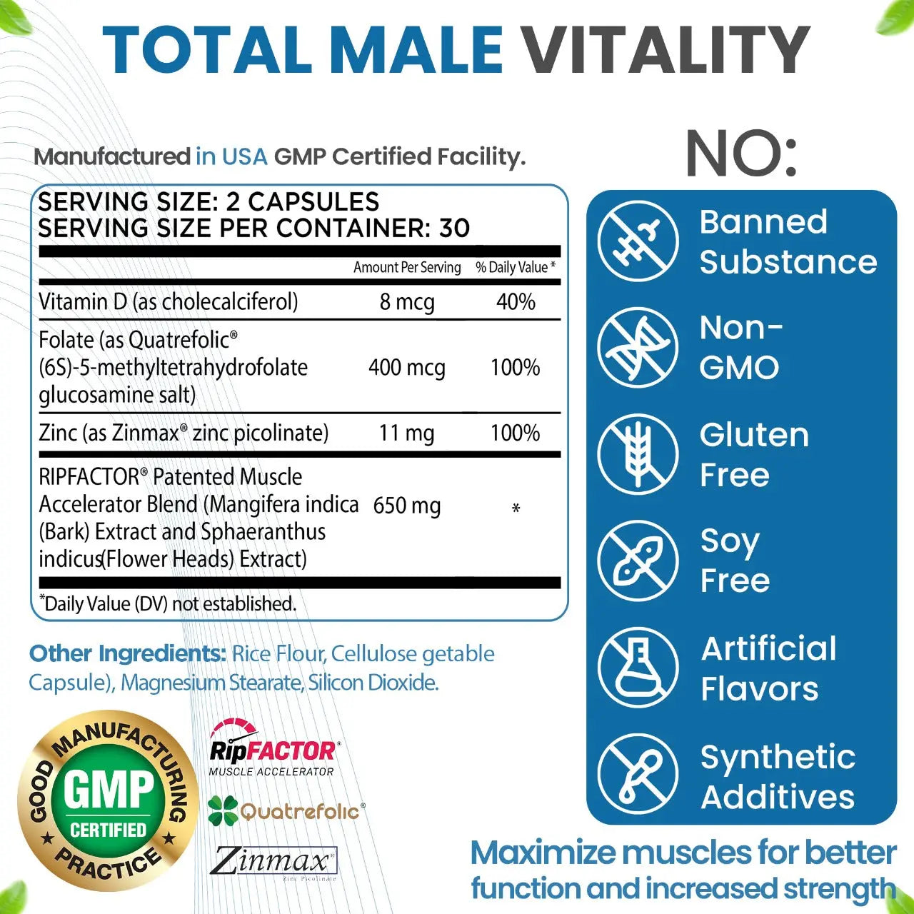 Total Male Vitality with RipFACTOR® and  ZinMax™ - Revival Point™