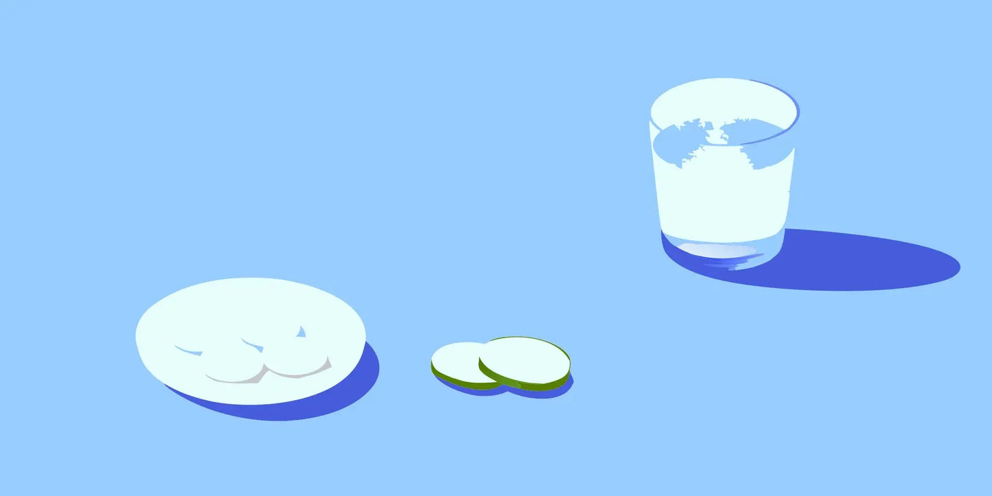 Yogurt, milk, and cucumber slices for choosing the best low histamine probiotics.