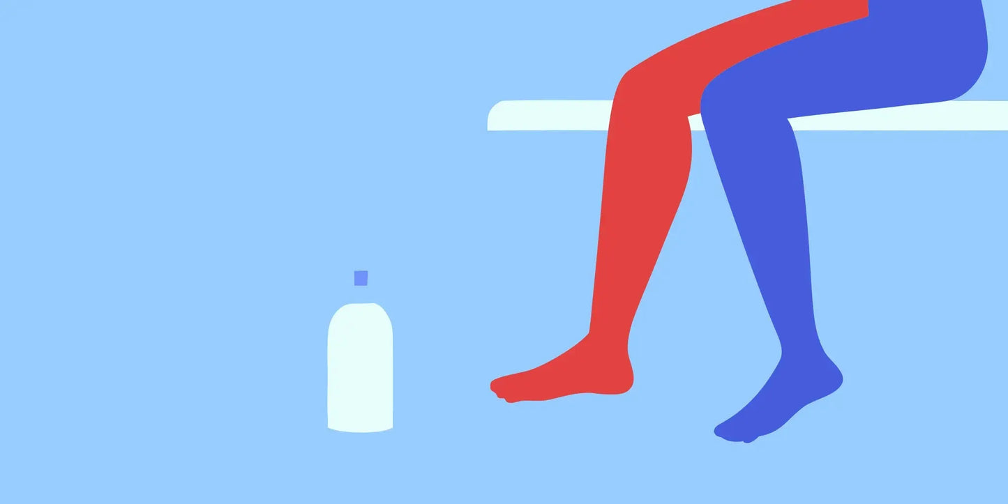 A woman's legs, a key area for the best crepey skin treatments.