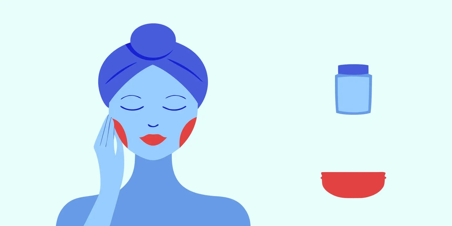 Woman applying a natural cream as a cure for crepey skin.