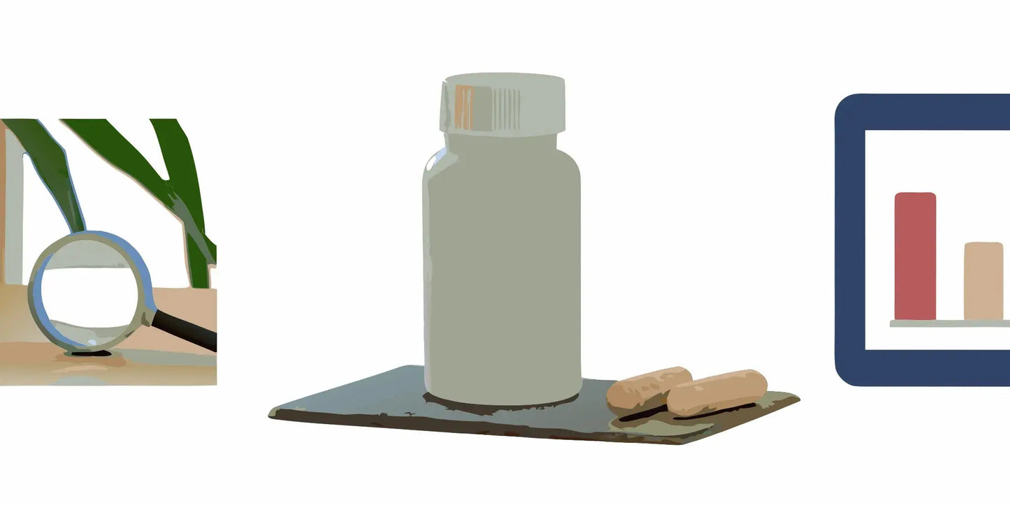 BladderGenix bottle and capsules under a magnifying glass for a review asking, does BladderGenix really work.