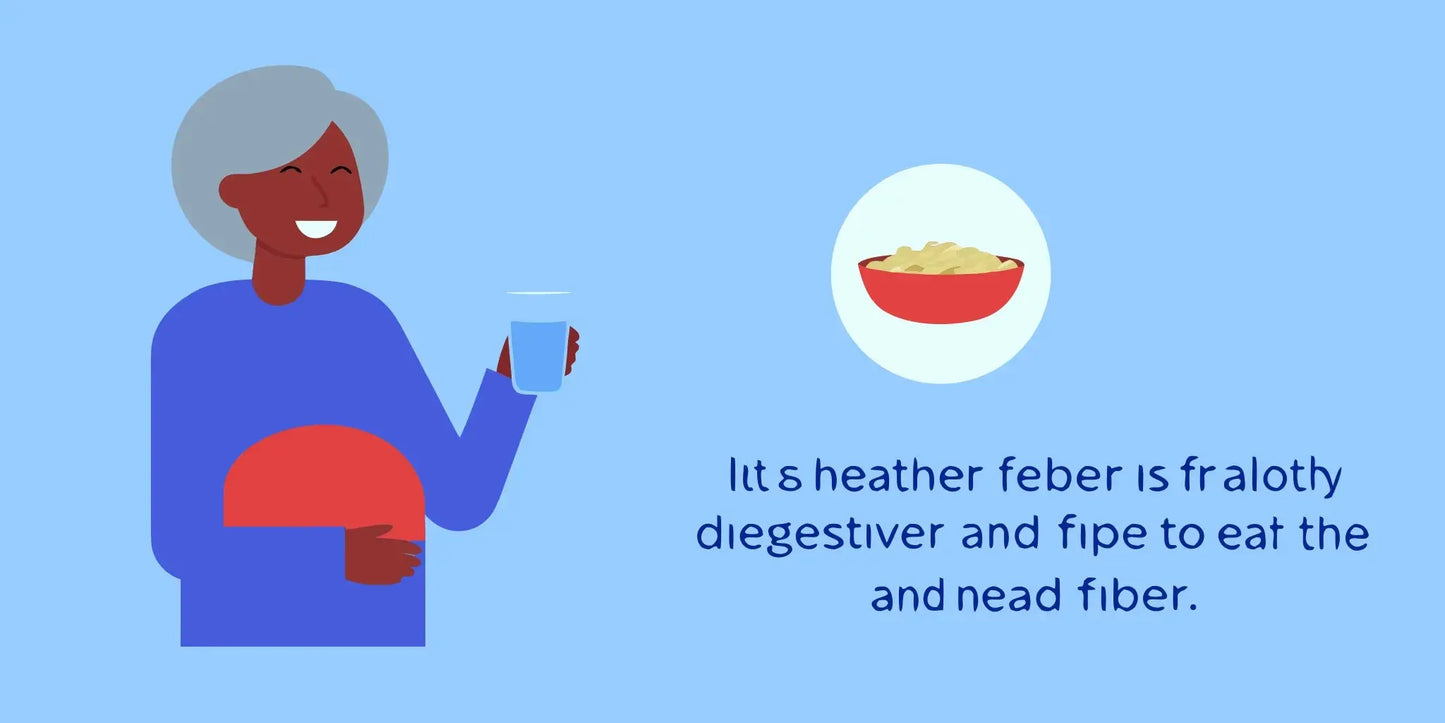 Older woman considering digestive health choices at home