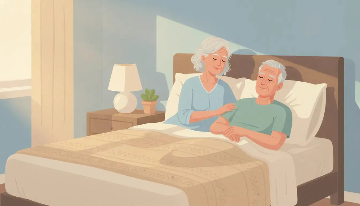 Older couple discussing possible sleep concerns