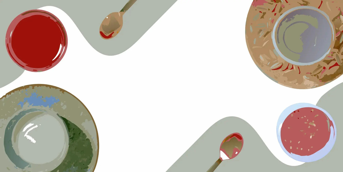 Bowls of food with the best probiotics to help reduce belly fat and bloating.