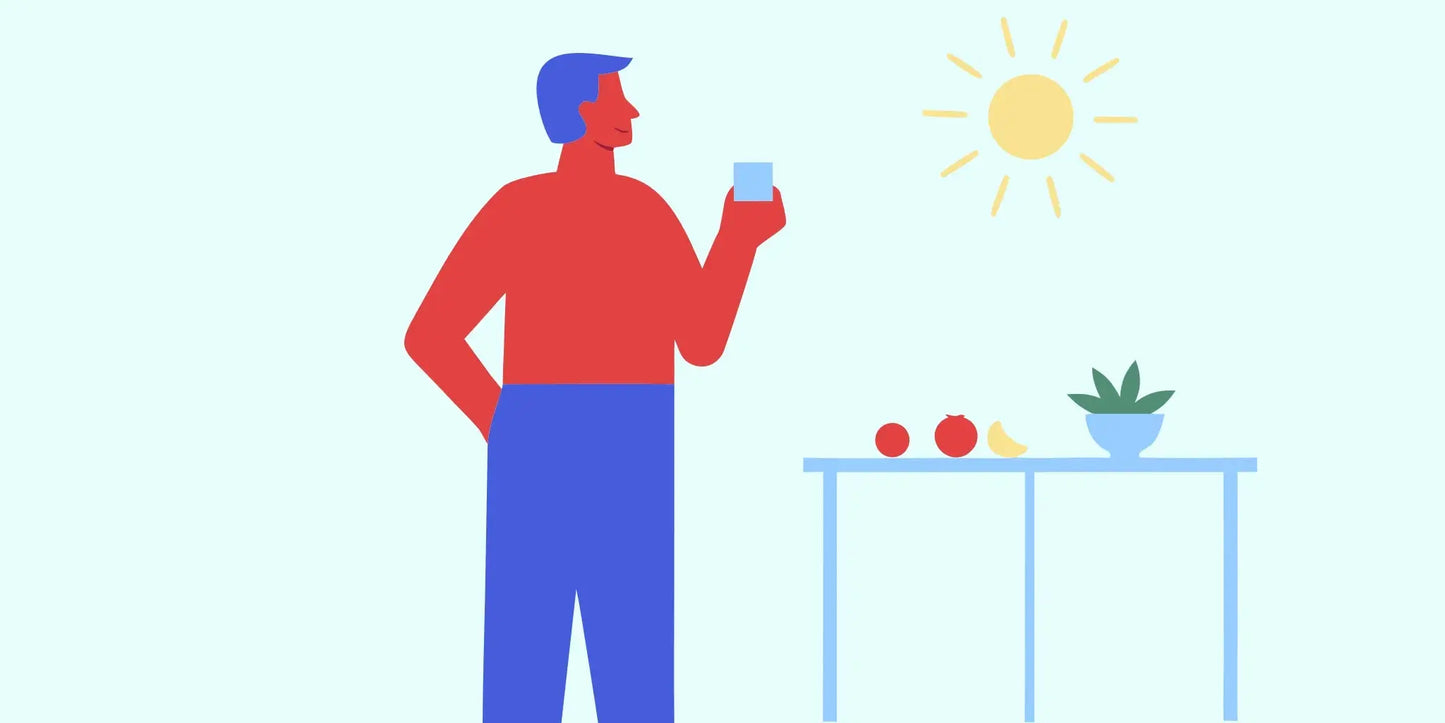 Man taking zinc supplements for men's health benefits.