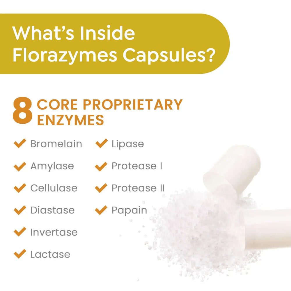 Florazymes Multi Enzyme Supplement (30 Capsules) | Revival