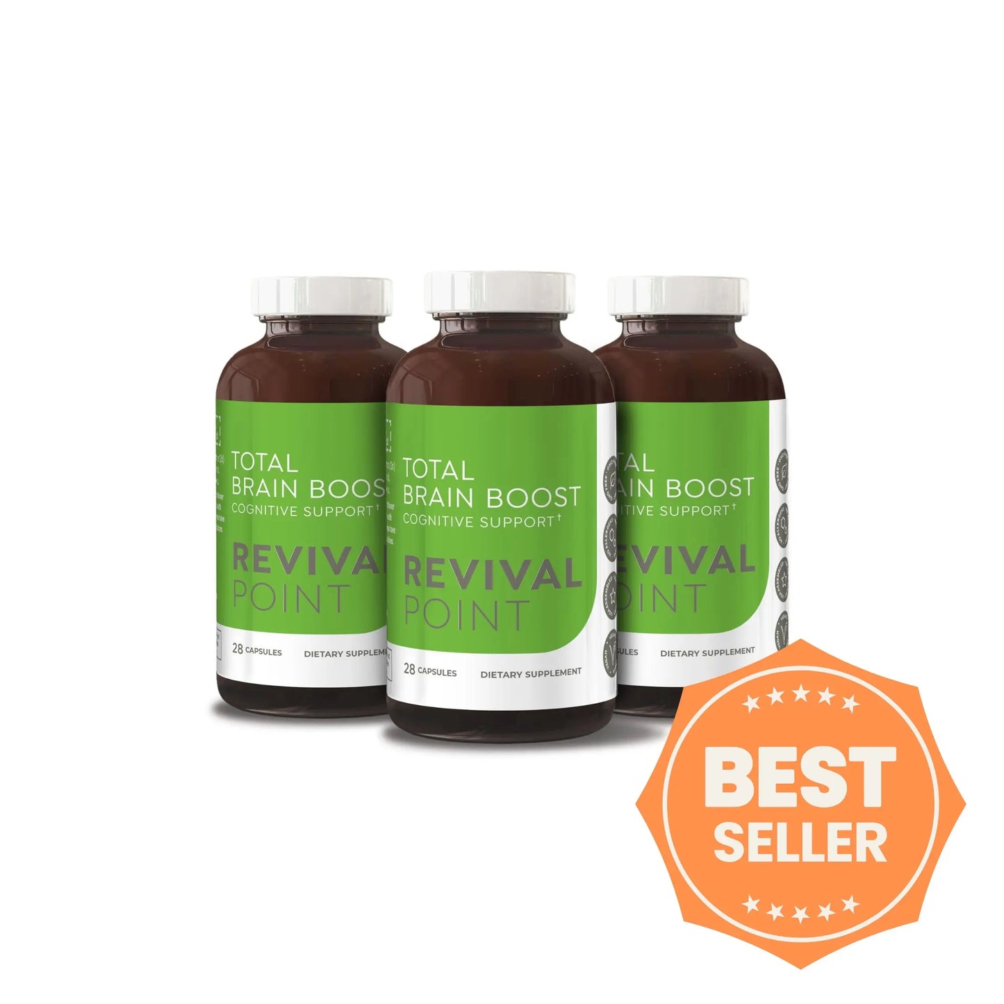 Total Brain Boost Cognitive Supplement with CurcuRouge® Turmeric - Revival Point™