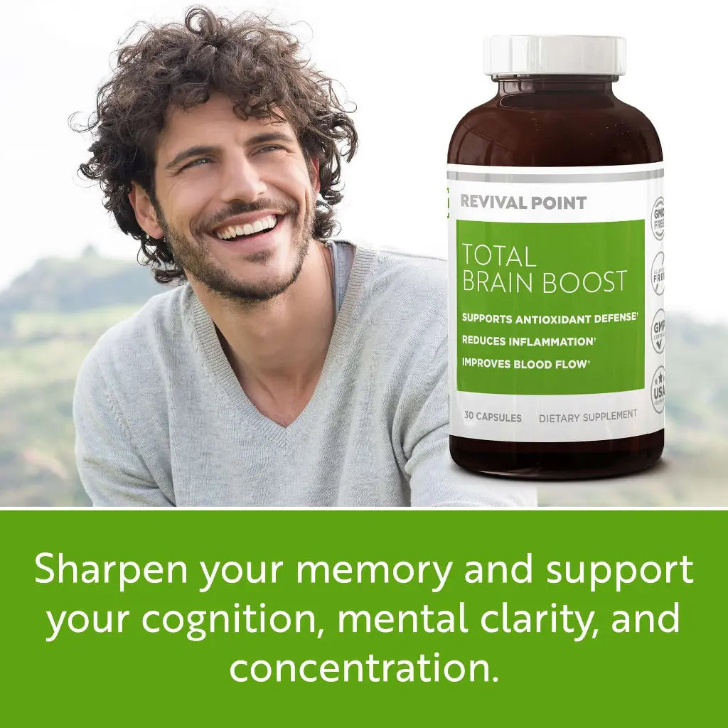 Total Brain Boost Cognitive Supplement with CurcuRouge® Turmeric