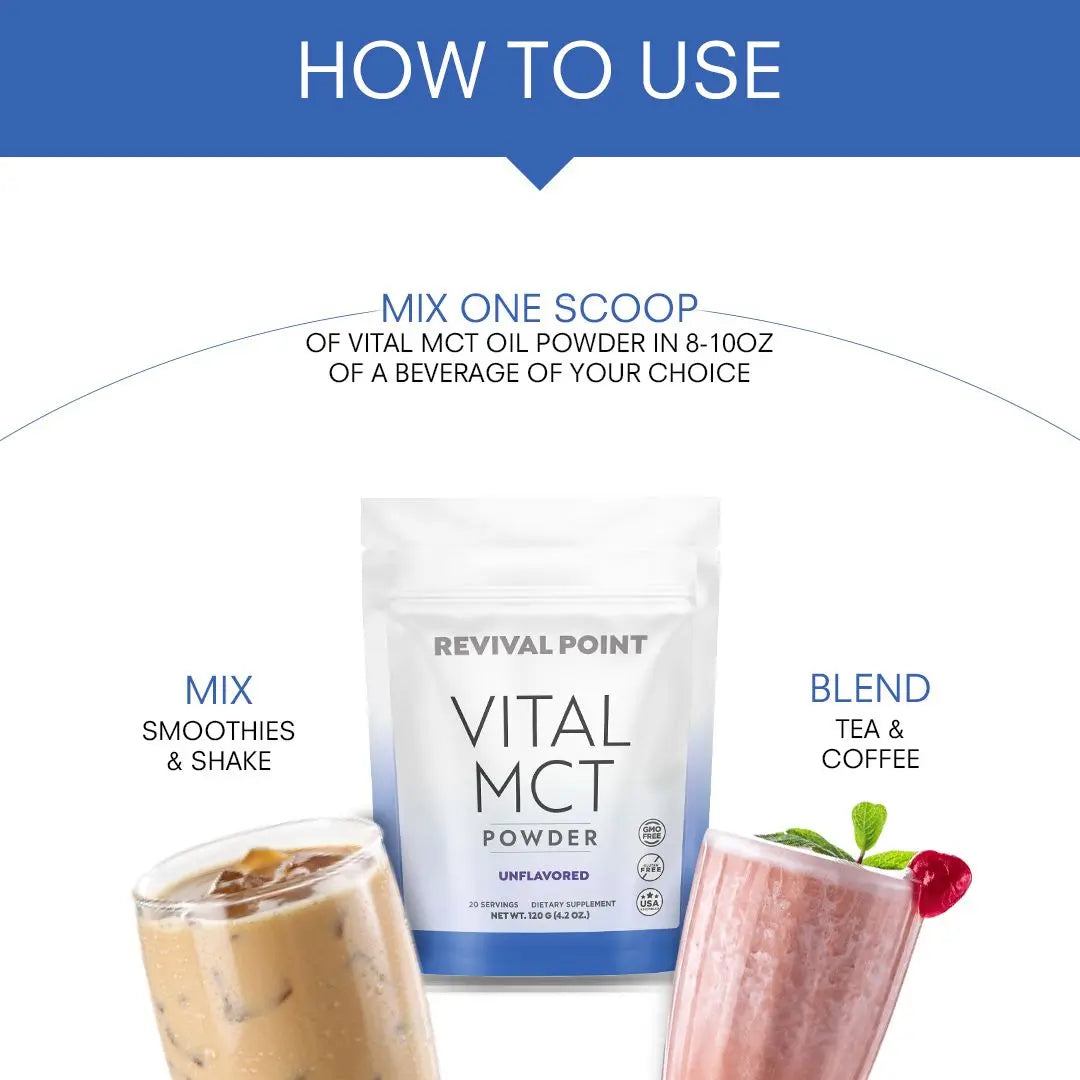 Mct Text Vital MCT - Keto MCT Oil Powder - Revival Point™ – Revival Point™