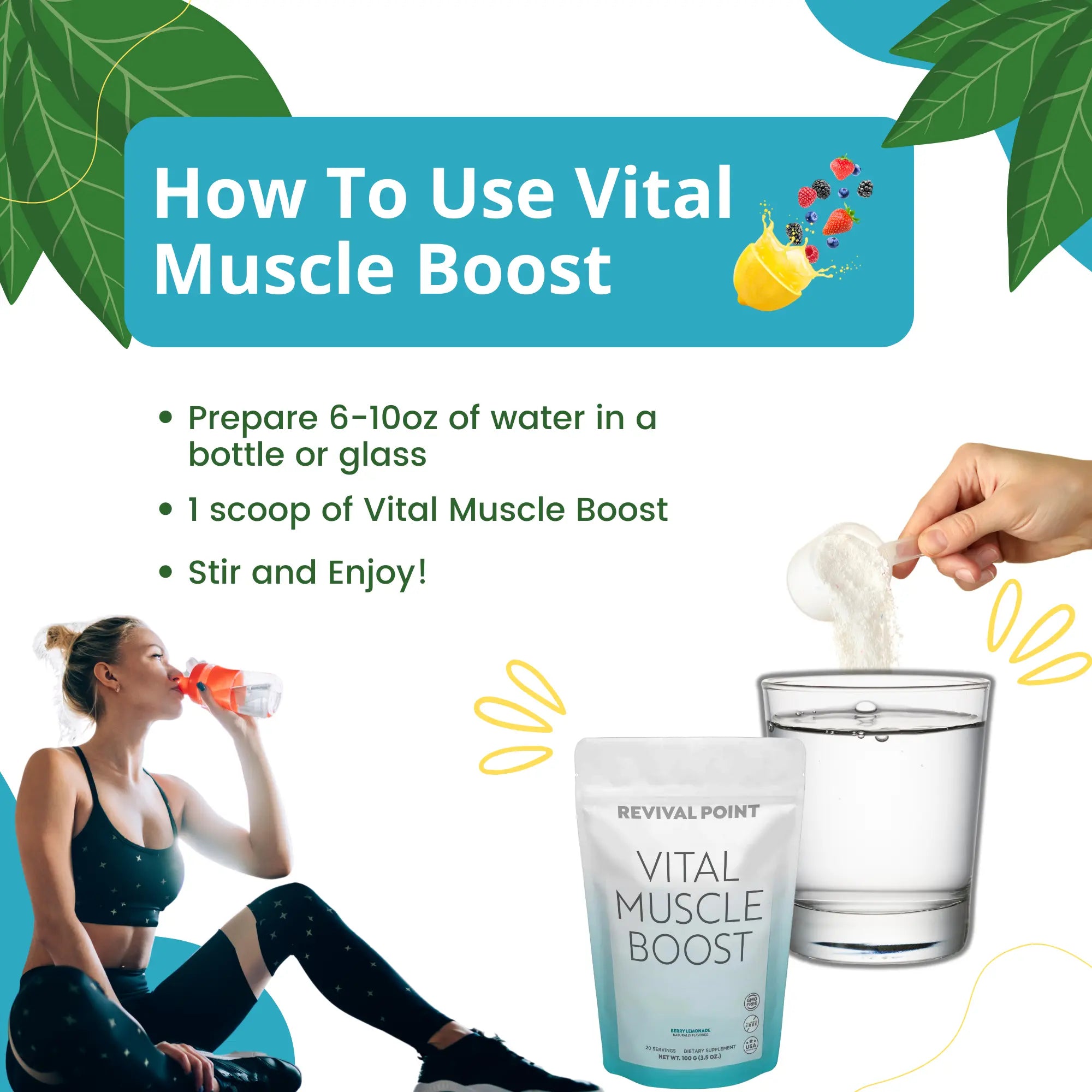 Vital Muscle Boost (HMB Supplement For Bone Density & Muscle Mass ...